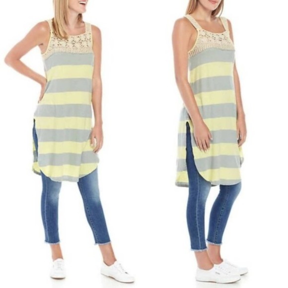 Free People Luca  Stripe Tunic Tank - Picture 2 of 9